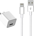 iPhone Charger [MFi Certified] - Travel & Home Wall Charger with 5ft Cable, Compatible with iPhone 14, 13, 12, 11, SE, X, 8, 7, 6, 5, iPad Mini, iPod Touch & iPods