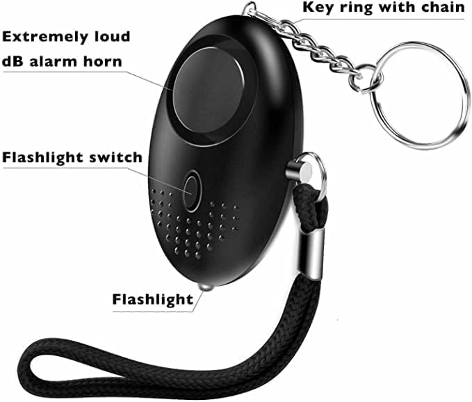 Personal Safety Alarms for Women, Siren,Reusable Police Approved 140DB, Small Personal Security Alarm with LED Light,Torch Keychain for Women, Girls, Children and Elderly.