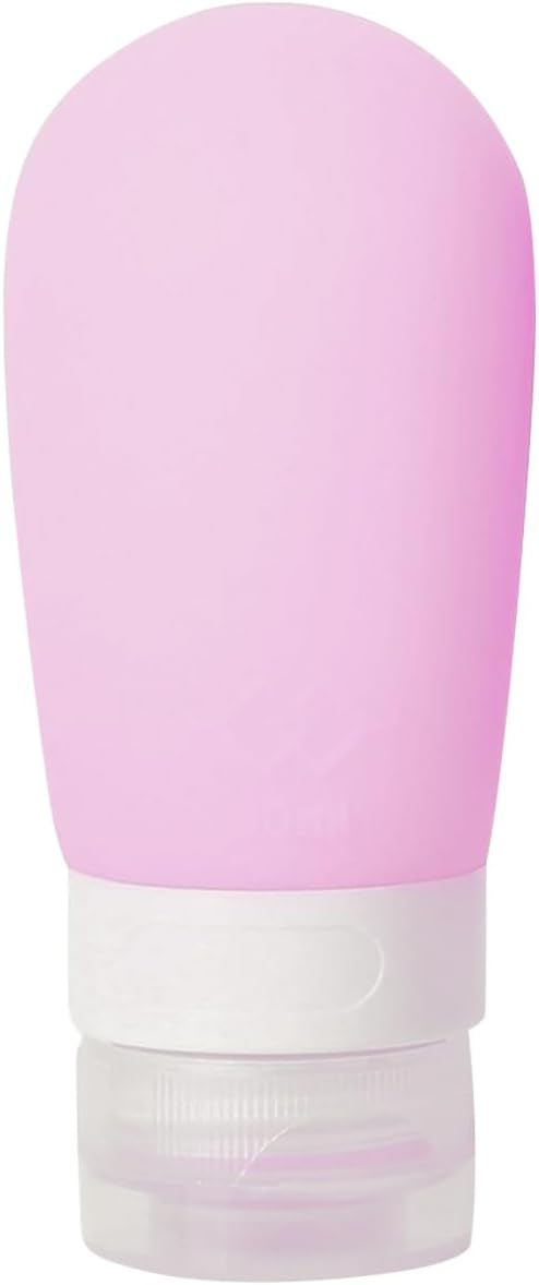 Mziart Travel Bottles for Toiletries, 2.7oz Silicone Travel Size Containers, 3 Pack TSA Approved Leak-Proof Reusable Squeezable Refillable Shampoo and Conditioner Bottles (Pink, Purple, Green)
