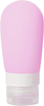 Mziart Travel Bottles for Toiletries, 2.7oz Silicone Travel Size Containers, 3 Pack TSA Approved Leak-Proof Reusable Squeezable Refillable Shampoo and Conditioner Bottles (Pink, Purple, Green)
