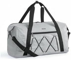 BAGSMART Small Gym Bag With Shoe Compartment & Wet Pocket, Lightweight Sports Travel Duffel, Carry On Weekender Overnight, Water Resistant Sports Gym Tote for Swimming Yoga, Grey