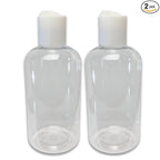 Plastic Squeeze Bottles with Disc Cap, 8 oz/2-Pack, Travel Size, Refillable, BPA-Free, Leak Proof, for Cosmetics, Shampoo, Lotion, Body Soap, Essential Oils, Household Use, and Personal Care