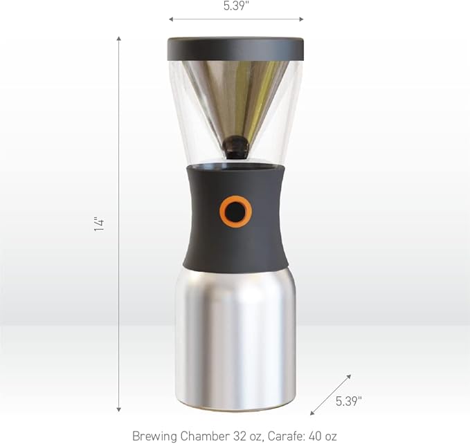 asobu Coldbrew Portable Cold Brew Coffee Maker With a Vacuum Insulated 1 Liter Stainless Steel 18/8 Carafe Bpa Free (Mint Green)…