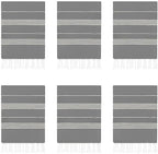 HAVLULAND Turkish Beach Towels Oversized -100% Turkish Cotton Super Soft Lightweight - Absorbent and Quick Drying Bath Towel - Sand Free Beach Towel - Turkish Towels for Adults (Grey, 6 Pack)