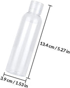 ORFOFE 6pcs 120ml Flip-top Refillable Travel Bottles, Empty Shampoo and Toiletries Containers for Bathroom and Cosmetic Use