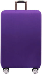 Morbuy Luggage Cover for Suitcase, Modern Solid Color Business Suitcase Cover Protector Fit 18-32 Inch Luggage, Baggage Covers with Zipper for Travel (S(18-21inch suitcase),Purple)