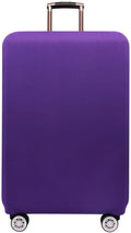 Morbuy Luggage Cover for Suitcase, Modern Solid Color Business Suitcase Cover Protector Fit 18-32 Inch Luggage, Baggage Covers with Zipper for Travel (M(22-24inch suitcase),Purple)