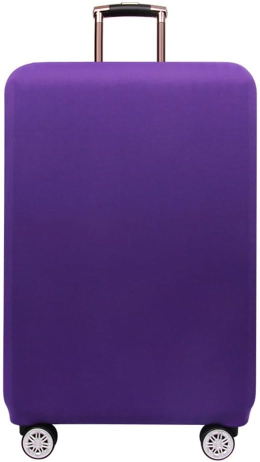 Morbuy Luggage Cover for Suitcase, Modern Solid Color Business Suitcase Cover Protector Fit 18-32 Inch Luggage, Baggage Covers with Zipper for Travel (M(22-24inch suitcase),Purple)