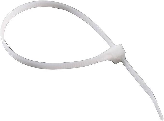 Gardner Bender 46-308 DoubleLock Cable Tie, 8 inch, 75 lb, Electrical Wire and Cord Management, Nylon Zip Tie, 100 Pk, Natural White
