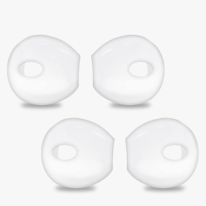 EKIND 4 Pcs Ear Cover Tips Anti-Slip Silicone Soft Replacement Sport Earbud Tips Compatible for iPhone 7 / 6S / 6 Plus / 5S / 5C / 5 Headphones Earphones Protective Accessories Tips (Clear)