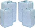 Travel Shoe Bags, Foldable Waterproof Shoe Pouches Organizer-Double Layer (2+2 Blue Shoebags)