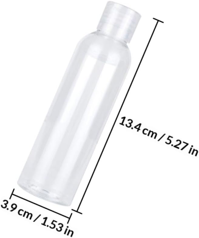 OUNONA 6pcs 120ml Flip-top Travel Bottles Refillable Toiletries Containers for Shampoo Lotion Cosmetic Dispenser Lightweight Portable