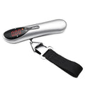 Electronic Handheld Luggage Scale, 50kg Mini Travel Scale for Shipping, High-Precision Portable Scale for Grocery Bags(Silver)