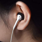 EKIND 4 Pcs Ear Cover Anti-Slip Silicone Soft Replacement Sport Earbud Tips Compatible for iPhone 7 / 6S / 6 Plus / 5S / 5C / 5 Headphones Earphones Protective Accessories (Black)