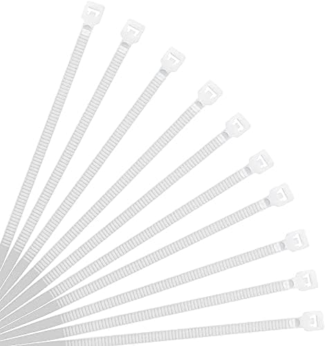 XINGO 10 Inch White Cable Zip Ties (500 Pack), 40 Lbs Tensile Strength-Heavy Duty, Self-Locking Nylon Plastic Nylon Wire Ties for indoor and outdoor use