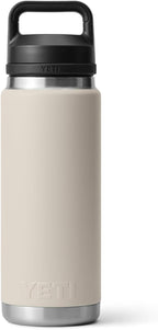 YETI Rambler 26 oz Bottle, Leakproof, Vacuum Insulated, Stainless Steel with Chug Cap, Cape Taupe