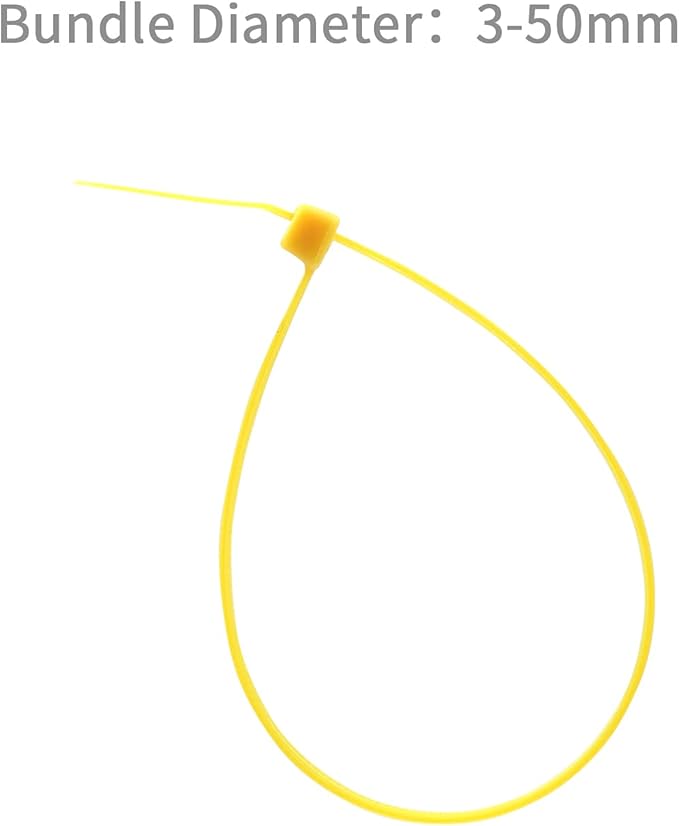 XINGO 8 Inch Yellow Cable Zip Ties (500 Pack), 40 Lbs Tensile Strength-Heavy Duty, Self-Locking Nylon Plastic Nylon Wire Ties for indoor and outdoor use