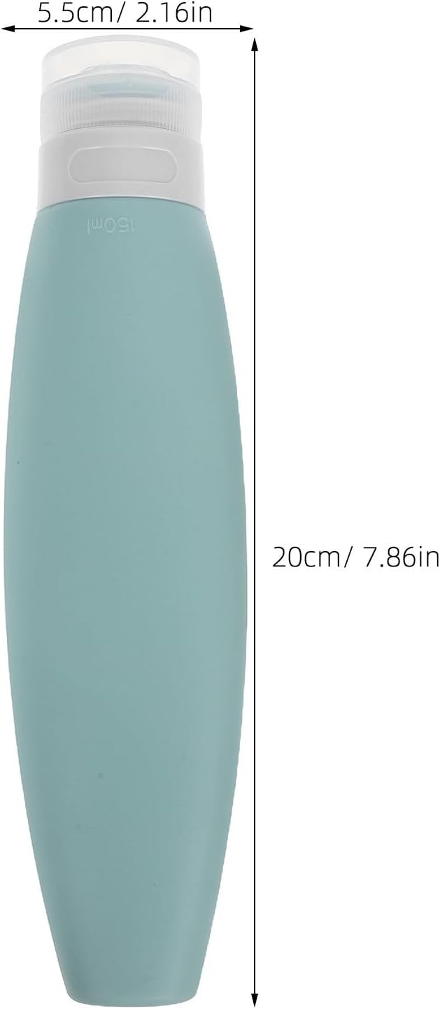 Healeved 3pcs 150ml Silicone Travel Bottles Set, Leak-proof Portable Squeeze Containers for Toiletries, Refillable Cosmetic Bottles for Shampoo and Lotion, Travel Size Toiletries