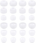 12 Pairs Silicone Replacement Earbud Ear Buds Tips Compatible with 3.8mm to 5.5mm Nozzle Earbuds Earphones, S/M/L White