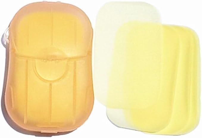 6Pcs Colorful Soap Sheets for Traveling,Portable Soap Paper, Effectively Cleans Stains, Suitable for BBQ, Camping, Hiking, Traveling，Personal Care， Camping Soap and Shampoo