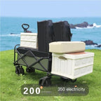 Portable Folding Beach Cart, Lightweight Outdoor Trolley for Camping & Picnic, Easy-Throw Design for Beach Activities & Travel, Ideal for Food & Gear Transport