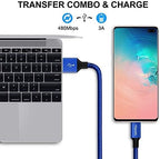 etguuds USB C Cable 15ft, Extra Long USB Type C Cable Fast Charge USB-A 2.0 to USB-C Charger Cable, Premium Nylon Braided Charging Cord - Blue