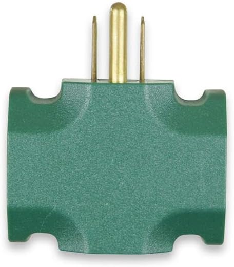OSKOS 3 Outlet Adapter, 3 Prong Plug Extender, Heavy-Duty Grounded Power Tap, 3 Way Splitter Adapter, T-Shape Design, 10 Pack.