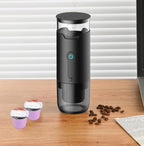 HomeBeyond Portable Electric Espresso Machine, Travel Coffee Maker with Rechargeable Battery, Compatible with Ground Coffee & Capsules (American K-cup & Italian N) for Travel, Camping, Car & Office
