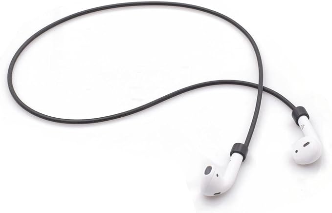 AirPods Straps, Soft Silicone Sport Earphones Anti-Lost Strap, Colorful Wire Cable Connector for Apple Airpods Wireless Bluetooth Earphones Lanyards (6 Pack)