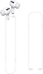 JNSA [Never Lose Your Air Pods Pro] Anti Slip Set, Sport Ear Hook Compatible with Air Pods Pro + Air Pods Pro Earbuds Ear Hooks Cover + Strap Compatible with Air Pods Pro [3in1] (White)