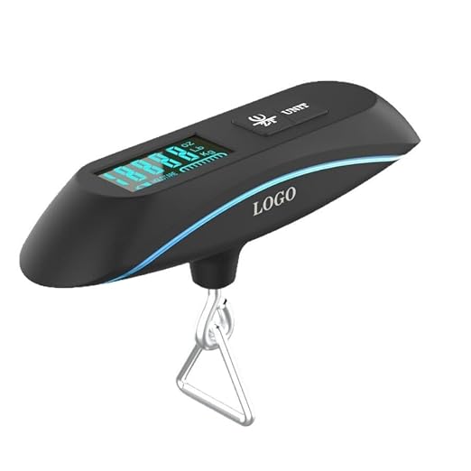 50kg Carry-On Luggage Scale, Portable Electronic Hook Scale for Small Packages(Black)
