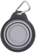 Dexas Pets Collapsible Travel Cup, Small/1 Cup Capacity, Light Gray