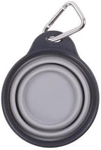 Dexas Pets Collapsible Travel Cup, Small/1 Cup Capacity, Light Gray