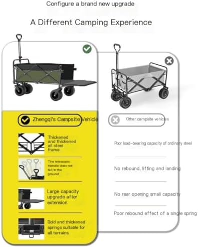 Portable Folding Beach Cart, Lightweight Outdoor Trolley for Camping & Picnic, Easy-Throw Design for Beach Activities & Travel, Ideal for Food & Gear Transport
