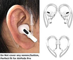 JNSA [Never Lose Your Air Pods Pro] Anti Slip Set, Sport Ear Hook Compatible with Air Pods Pro + Air Pods Pro Earbuds Ear Hooks Cover + Strap Compatible with Air Pods Pro [3in1] (White)