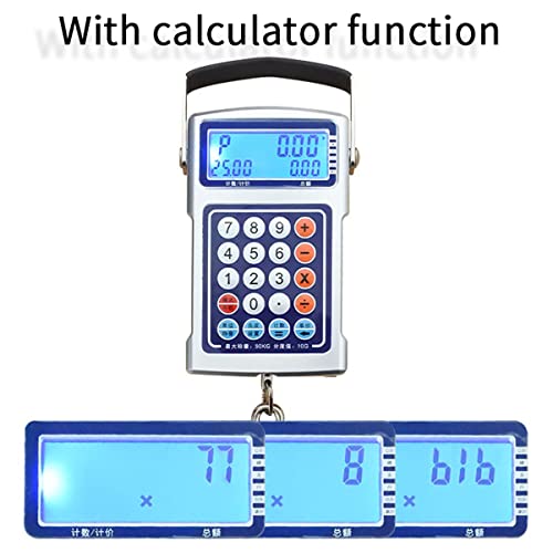 Portable Digital Hanging Scale 50kg/10g - Lightweight, Accurate, Easy-to-Use - Ideal for Shipping, Groceries, Home, Travel, and Luggage - Compact Design for Convenience