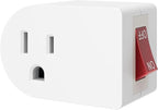 Oviitech 4 Pack Grounded Outlet Wall Tap Adapter with On/Off Power Switch，Single Outlet with Switch in White