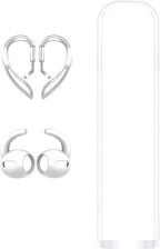 JNSA [Never Lose Your Air Pods Pro] Anti Slip Set, Sport Ear Hook Compatible with Air Pods Pro + Air Pods Pro Earbuds Ear Hooks Cover + Strap Compatible with Air Pods Pro [3in1] (White)