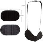 Office Footrest with Adjustable Height, Portable Airplane Travel Foot Rest Hammock, Under Desk Foot Hammock for Flight Bus Train Office Home