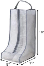 Portable 2 Pack Boots Storage, Tall Boots Storage/Protector Bag,Grey Portable waterproof storage bags are used for travel storage, under the bed, wardrobe, shoe cabinet and other home storage