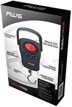 American Weigh Scales PK-110 Digital Hanging Scale – 110lb x 0.1lb Capacity, Red Backlit LCD Display, Portable Electronic Luggage & Fishing Scale (Black)