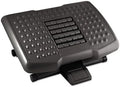 Premium Adjustable Footrest With Rollers, Plastic, 18w x 13d x 4h, Black