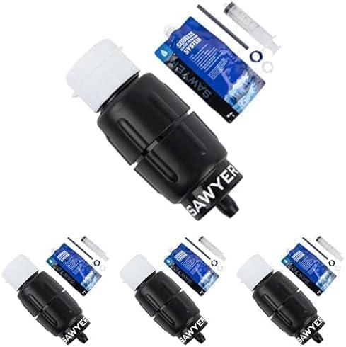 Sawyer Products SP2129 Micro Squeeze Water Filtration System, Black/Blue (Pack of 4)