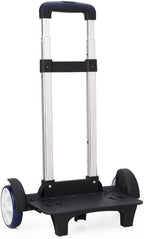 Folding Backpack Trolley Cart on Wheels, Lightweight Aluminium Alloy Hand Truck for Easy Transport of School Bags, Compact Design