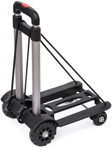 Heavy Duty Folding Hand Truck Portable Trolley Cart for Luggage & Shopping Foldable Sack Wheel Barrow for Home Use Travel & Moving Lightweight Design