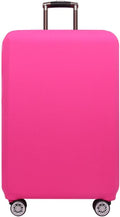 Morbuy Luggage Cover for Suitcase, Modern Solid Color Business Suitcase Cover Protector Fit 18-32 Inch Luggage, Baggage Covers with Zipper for Travel (M(22-24inch suitcase),Rose Red)