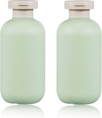 10oz Squeeze Bottles with Flip Cap, Refillable Plastic Travel Bottles for Creams, Lotion, Shampoo, Conditioner (2 Pcs)
