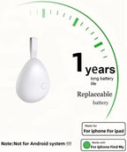 GPS Tracker for Vehicles, Mini Tracking Device for Vehicles, Car Tracker Device Hidden No Subscription Work with Find My (iOS Only), Key Finder, for Kids, Dogs, Luggage, Bag (White, 2 Pack)