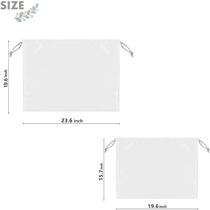 2 Pack Dust Bags for Handbags Silk Dust Cover Bag for Handbags Purses Shoes, Dustproof Drawstring Bag Travel Storage Pouch