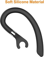 New bee Ear Hooks Replacement Ear Hook Clips- Snap-in Headset Spare Clamp Hook (Black, 3 Pack+Silicon)